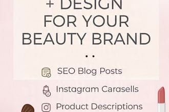 write SEO beauty blog posts and skincare instagram captions