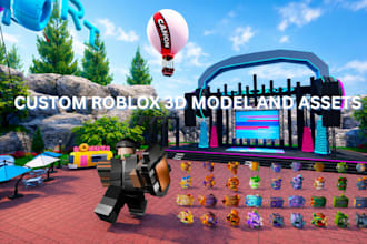 create roblox 3d models, map, assets and props for your game
