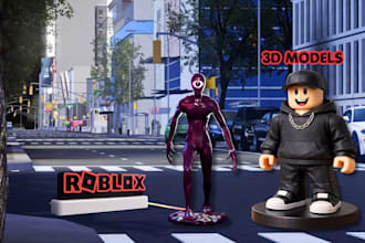 create custom roblox 3d models game assets and props