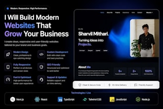 build modern I build modern websites and web applications