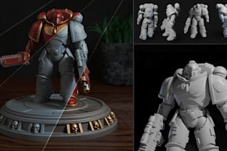 sculpt a custom tabletop miniature stl for dnd, warhammer and 3d printing