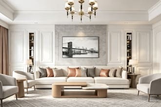 photorealistil 3d interior render for residential house design