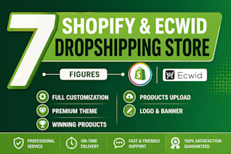 build converting shopify ecwid dropshipping store via autods zendrop cj website