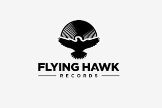 design flying hawk records logo