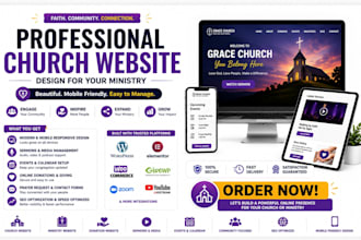 build church website ministry website nonprofit website author wordpress website