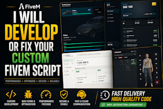 develop or fix your custom fivem script