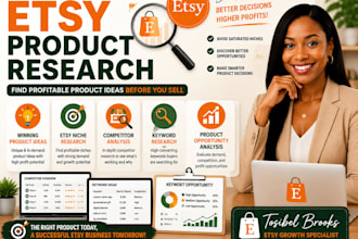 research profitable etsy products, niches, competitors, keywords for your shop