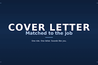 write a job winning cover letter matched to the role