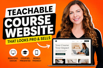 build teachable school website, teachable course upload, teachable course pages