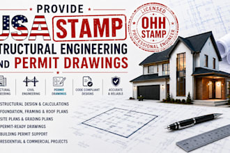 provide ohh stamp, structural engineering and drawing permit