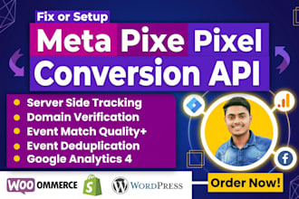 setup meta pixel, capi, server side tracking and ga4