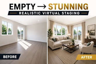 transform vacant property photos with realistic virtual staging