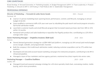 write a professional resume and CV