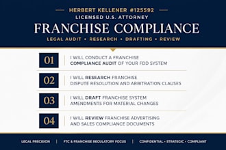 review your franchise earnings claims for strict ftc compliance as a US attorney