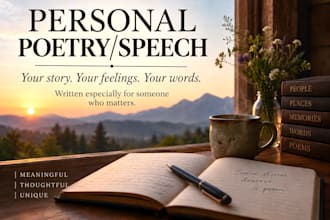 write a personal poem speech or heartfelt message for your special occasion