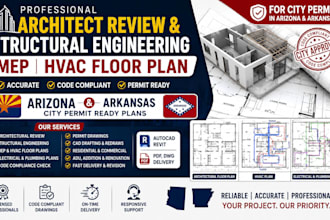 architect review and structural engineering mep hvac floor plan arizona arkansas