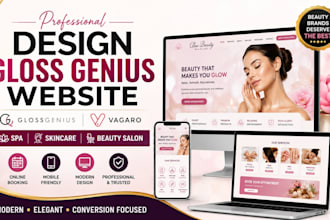 design glossgenius website glossgenius vagaro spa skincare beauty salon website