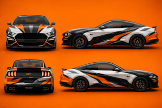 design an eye catching car wrap and vehicle graphics