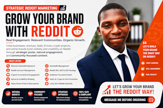 do reddit SEO post and comments for saas business website, ai app promotion