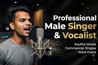 be your professional male singer and record vocals or jingle