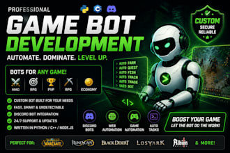 develop game bot automation bot ai game bot discord bot mmo bot gaming bot