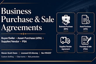 prepare a comprehensive asset purchase agreement for your business