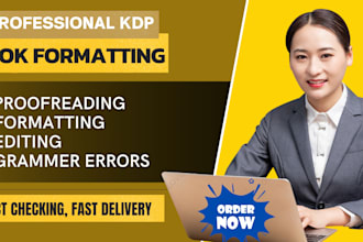 format, edit and proofread your KDP book professionally