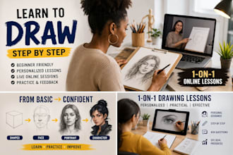 teach you how to draw step by step online