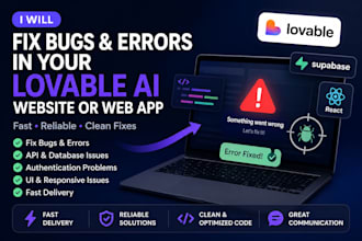 fix bugs and errors in your lovable ai website or web app