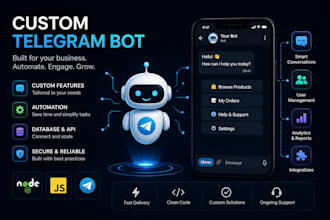 build a custom telegram bot for your business