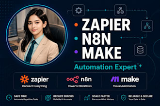 setup zapier, make automation, webhooks, API integration and monday com