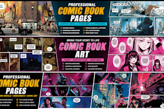 create professional comic book pages, graphic novel and webcomic illustrations