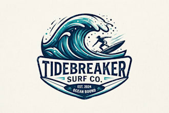 design a dynamic surf logo for your brand