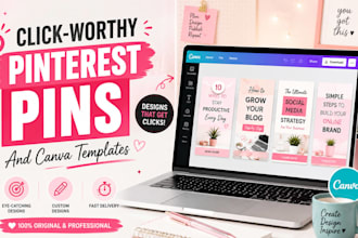 design click worthy pinterest pins and canva templates for your brand