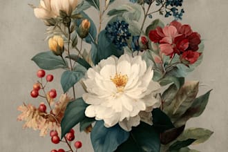 draw detailed botanical and nature illustrations