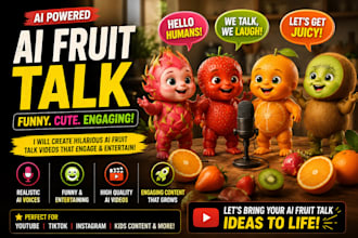 create viral 3d talking objects ai fruits, ai object talk, ai talking fruit