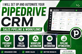 set up and automate your pipedrive CRM, sales pipeline and workflows
