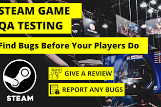 professionally test your steam game and provide QA feedback