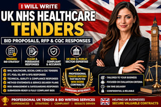 write UK nhs healthcare tenders, bid proposals, rfp and cqc responses