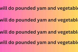 pounded yam and vegetable