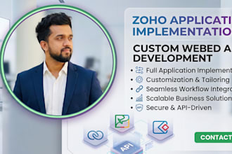 be your zoho developer for custom app deluge and api integration