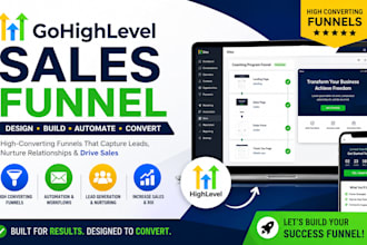 design gohighlevel sales funnel