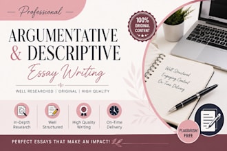 write well researched argumentative and descriptive essays