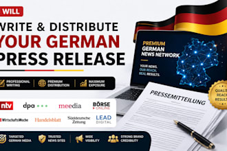 write and distribute your german press release to top premium news site