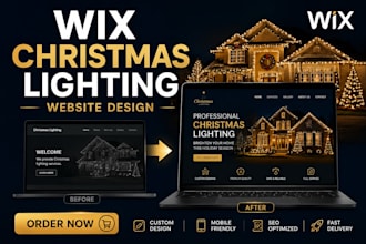 design wix christmas lighting website