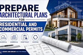 prepare architectural plans for residential and commercial permits