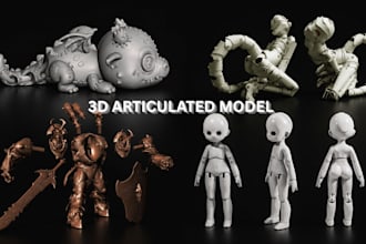 do 3d articulated model, flexi toys, bjd, dolls and stl for 3d printing