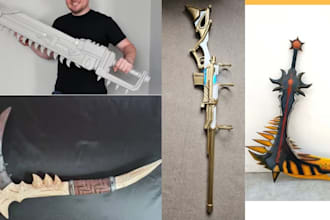 custom weapon pepakura cosplay creation eva foam 3d printable stl anime cosplay