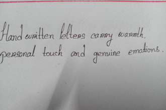 write beautiful and handwritten letter