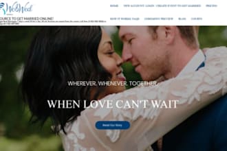 design wix wedding official website wedding ceremony elopement officiant website